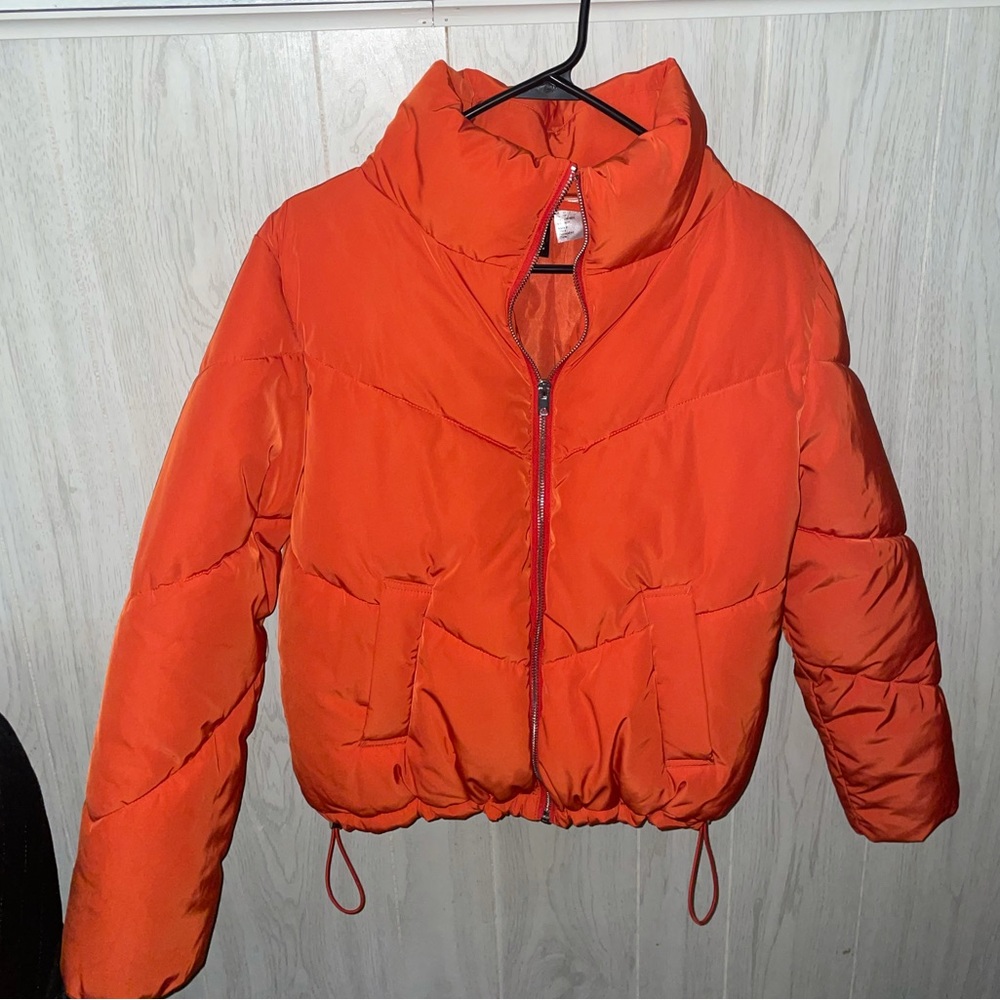 Orange Puffer Coat